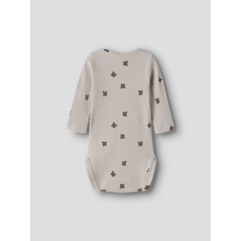 NAME IT BABY Funkab langærmet body - Chateau Gray