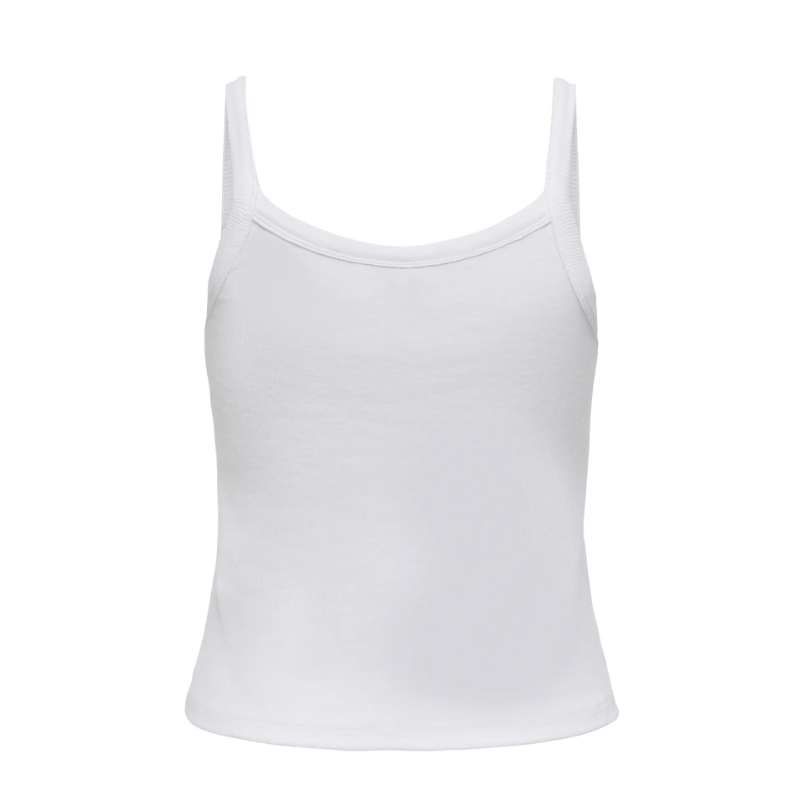ONLY Vira S/L Rib Top - Bright White