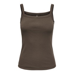 ONLY Vira S/L Rib Top - Chocolate Martini