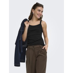 ONLY Vira S/L Rib Top - Black