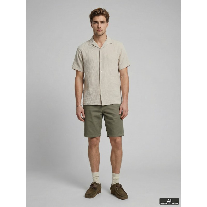 JJ REBEL Sharp Chino Shorts - Olive Night