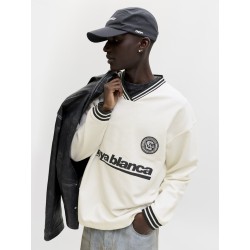 JACK & JONES Club Football langærmet bluse - Cloud Dancer