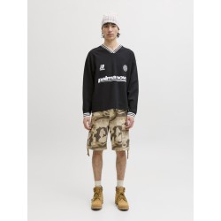 JACK & JONES Club Football langærmet bluse - Black