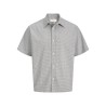 JACK & JONES  Dazur Seersucker Ternet Kortærmet Skjorte - Antique White