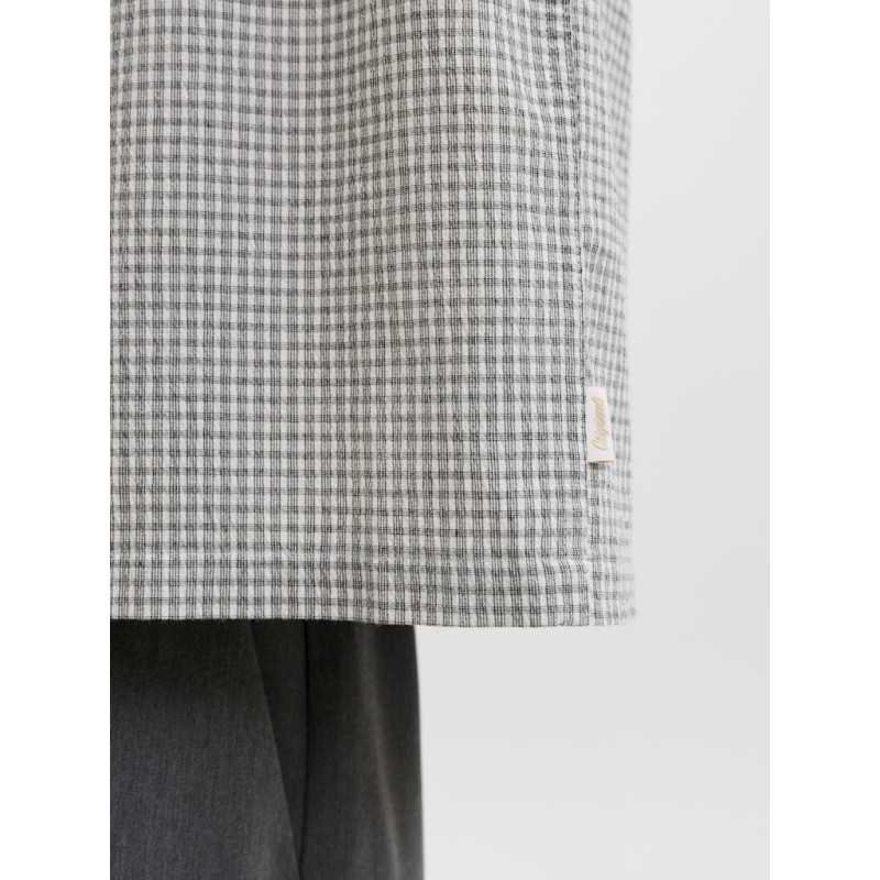 JACK & JONES  Dazur Seersucker Ternet Kortærmet Skjorte - Antique White