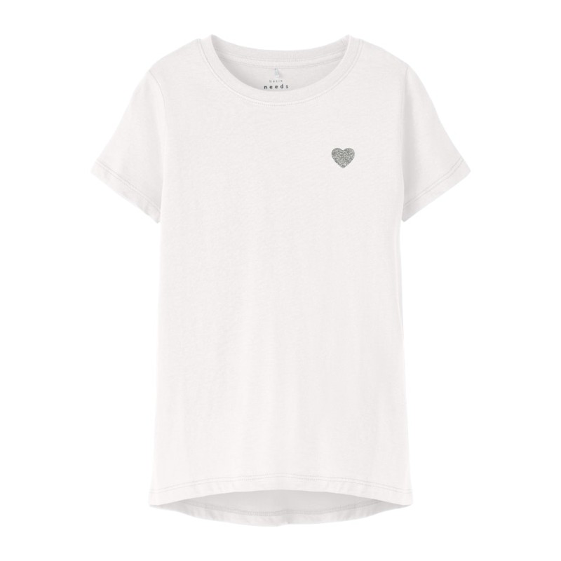 NAME IT Kids Violine T-shirt - White Alyssum