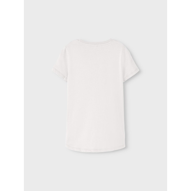 NAME IT Kids Violine T-shirt - White Alyssum