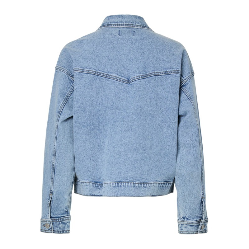 PIECES Elma Denim Jakke - Light Blue Denim