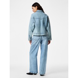 PIECES Elma Denim Jakke - Light Blue Denim