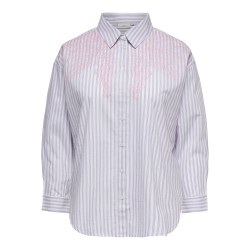 ONLY CARMAKOMA Liah langærmet Blonde skjorte - Bright White