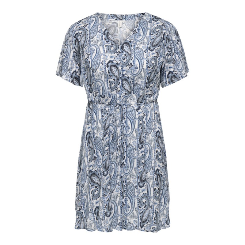 ONLY CARMAKOMA Vida kortærmet kjole - Coronet Blue