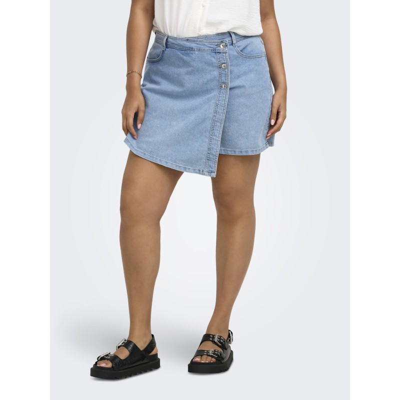 ONLY CARMAKOMA Lesly denim shorts - Light Blue Denim