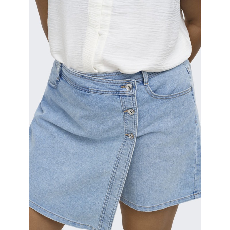 ONLY CARMAKOMA Lesly denim shorts - Light Blue Denim