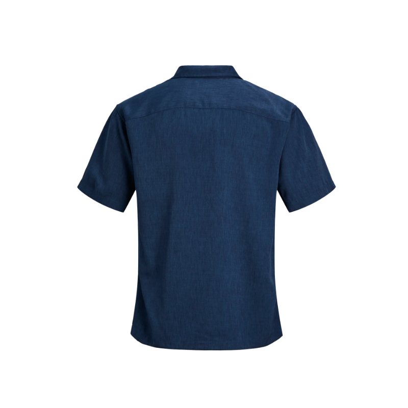 JACK & JONES Blurico Tencel kortærmet skjorte - Pageant Blue