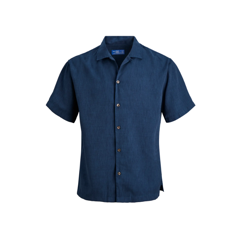 JACK & JONES Blurico Tencel kortærmet skjorte - Pageant Blue