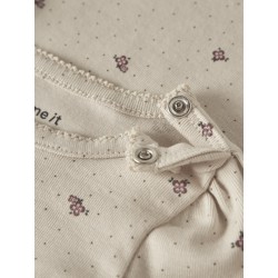 NAME IT BABY Hitta langærmet body - Almond Milk