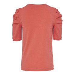 KIDS ONLY Live Love 2/4 Puff Ærme Top - Deep Sea Coral