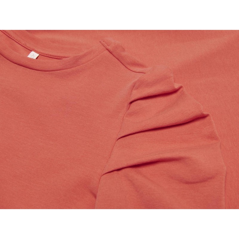 KIDS ONLY Live Love 2/4 Puff Ærme Top - Deep Sea Coral