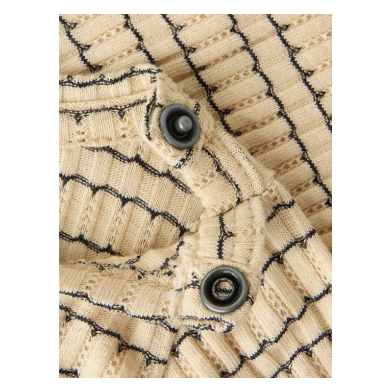 NAME IT BABY Herbert langærmet body - Silver Lining