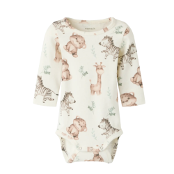 NAME IT BABY Hanimal langærmet body - Coconut Milk