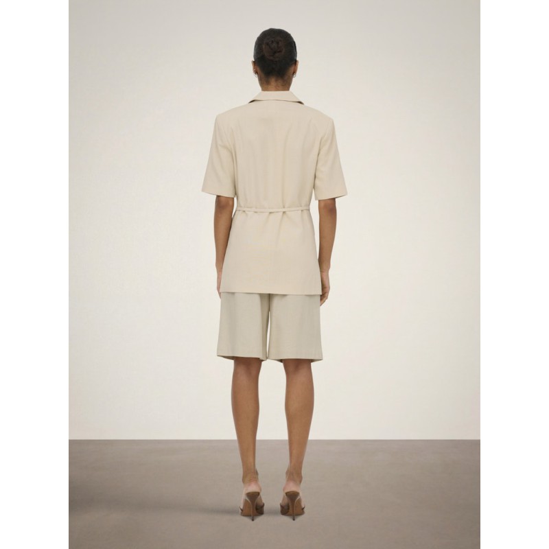 JDY Naomi hør kortærmet blazer - Wheat