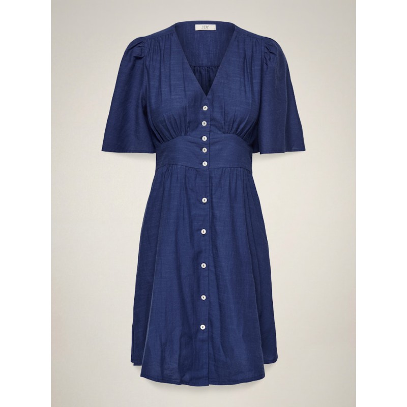 JDY Nora Kortærmet kjole - Medieval Blue