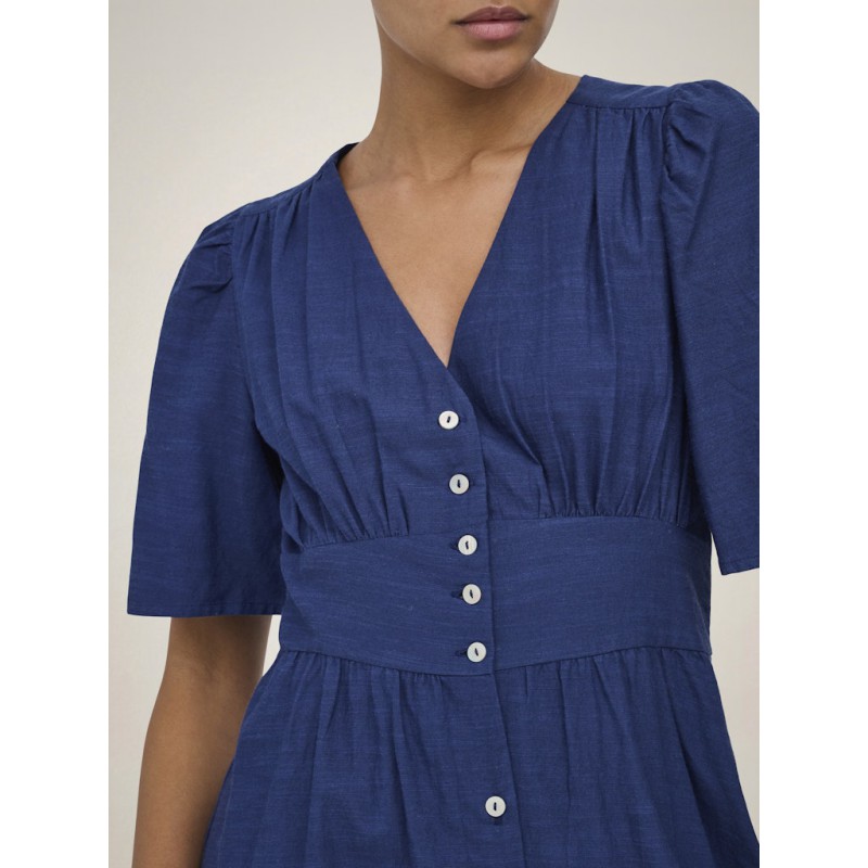 JDY Nora Kortærmet kjole - Medieval Blue