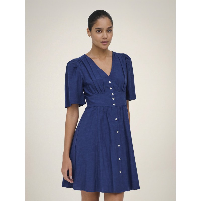 JDY Nora Kortærmet kjole - Medieval Blue