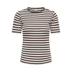 ONLY Elli Rib T-shirt - Chocolate Martini
