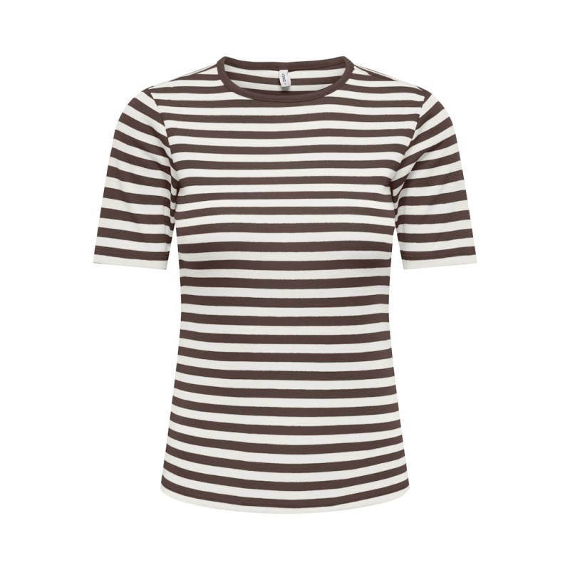 ONLY Elli Rib T-shirt - Chocolate Martini