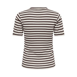 ONLY Elli Rib T-shirt - Chocolate Martini