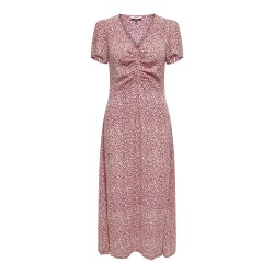 ONLY Ancona kortærmet kjole - Brick red