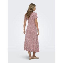 ONLY Ancona kortærmet kjole - Brick red