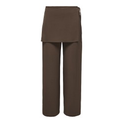 ONLY Bretty skirt detail bukser - Chocolate Brown