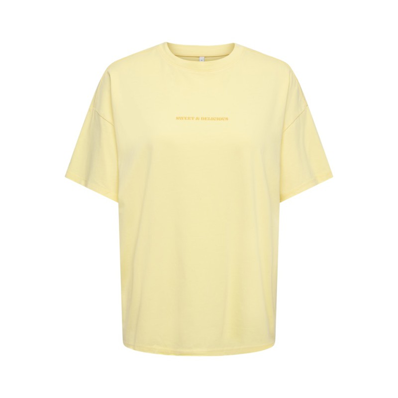 ONLY Kinna kortærmet Oversize T-shirt - Sunlight Pineapple tropical jungle