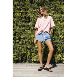 ONLY Kinna kortærmet Oversize T-shirt - Rosy Touch Mango tropical jungle