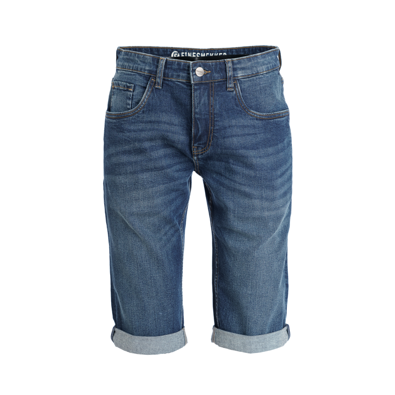 FINESMEKKER Dominic Denim capri shorts - Dark Stonewash