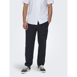 ONLY & SONS Linus Hør Bukser - Dark Navy
