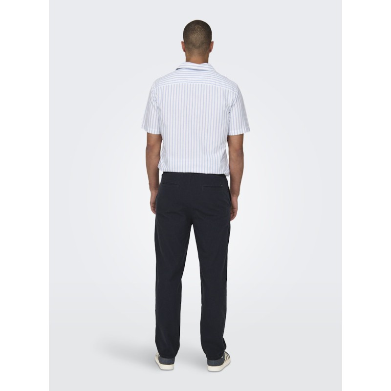 ONLY & SONS Linus Hør Bukser - Dark Navy