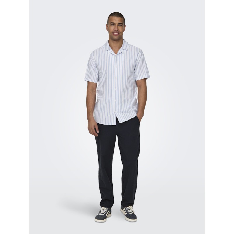ONLY & SONS Linus Hør Bukser - Dark Navy
