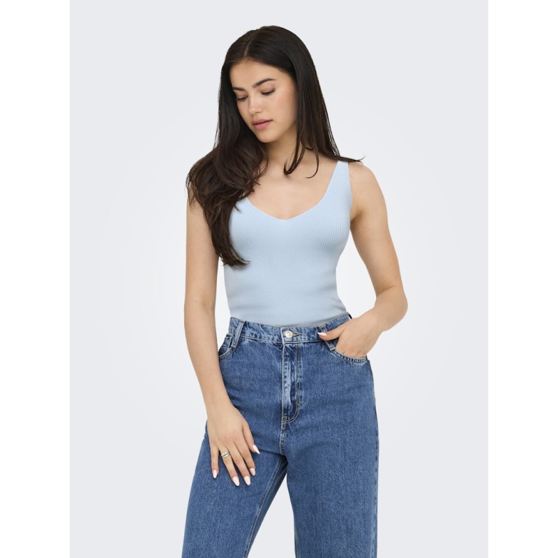 JDY Nanna stik top - Cashmere Blue