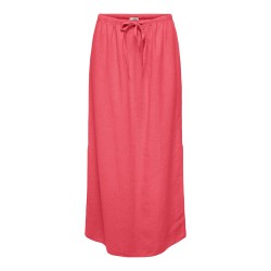 JDY Say maxi slit hør nederdel - Calypso Coral