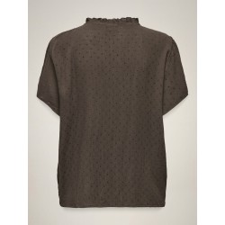 JDY Lima Life kortærmet Top - Chocolate Brown