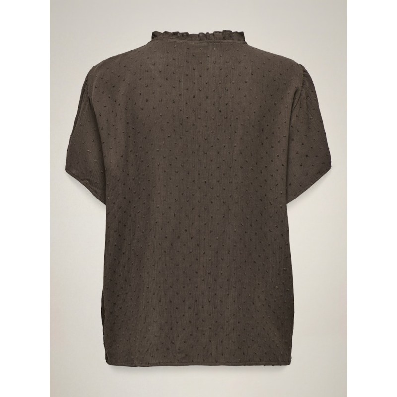 JDY Lima Life kortærmet Top - Chocolate Brown