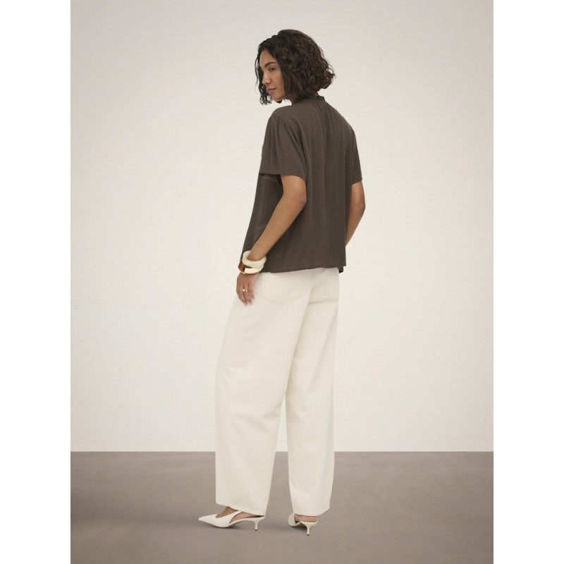 JDY Lima Life kortærmet Top - Chocolate Brown