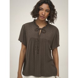 JDY Lima Life kortærmet Top - Chocolate Brown