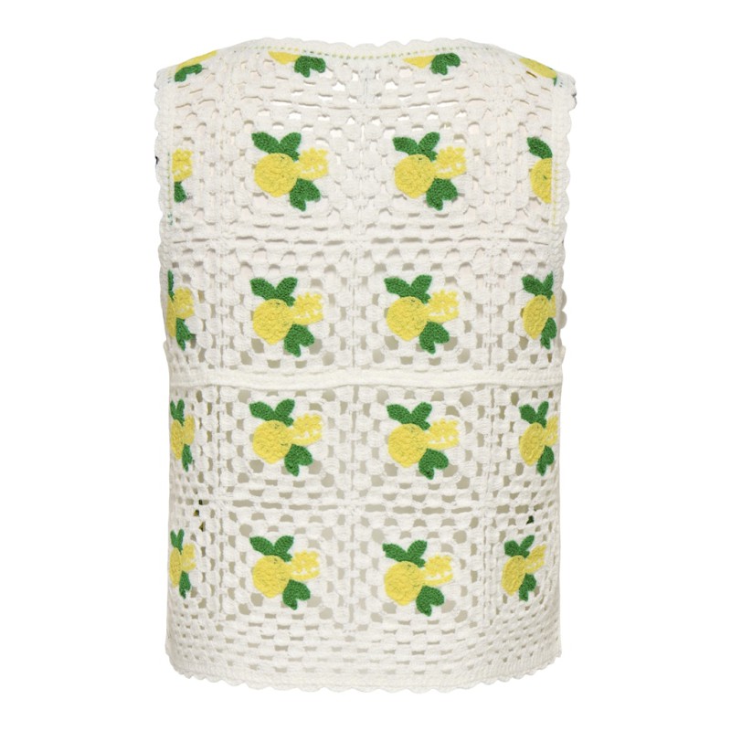 ONLY Emma kortærmet strikket top - Birch