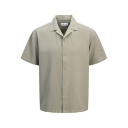 JACK & JONES JUNIOR Global waffle resort kortærmet skjorte - Vetiver