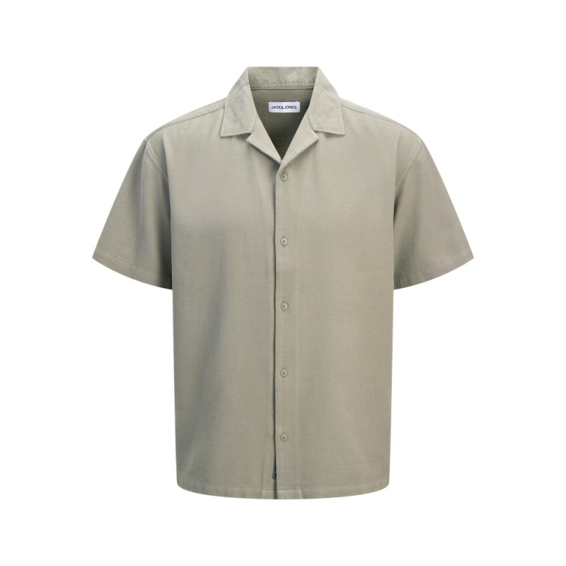 JACK & JONES JUNIOR Global waffle resort kortærmet skjorte - Vetiver