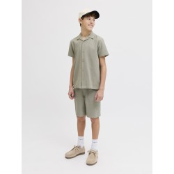 JACK & JONES JUNIOR Global waffle resort kortærmet skjorte - Vetiver